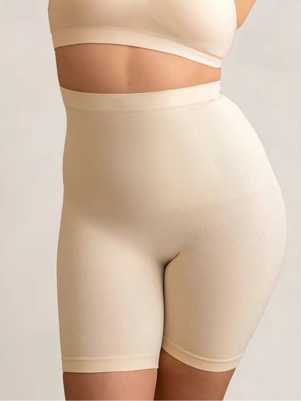 NEW WITH TAGS! Shapermint High-Waisted Seamless Shapewear Shorts in Nude, XL/2XL